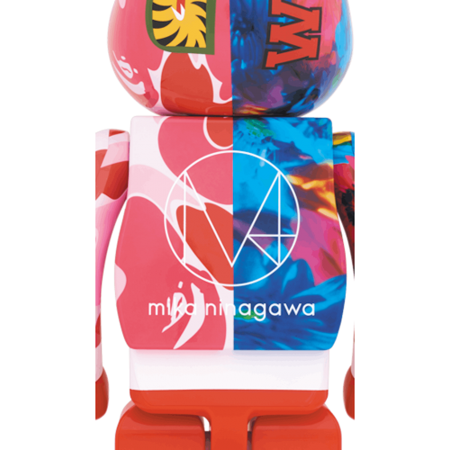 Оригинальная большая фигурка Bearbrick x Bape x Mika Ninagawa Shark 1000% Pink - 70см