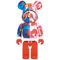Большая фигурка (70см) Bearbrick x Bape x Mika Ninagawa Shark 1000% Pink