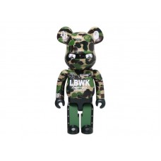 Большая фигурка (70см) Bearbrick x BAPE XLBWK Livaken Knu ABC Camo 1000% Green