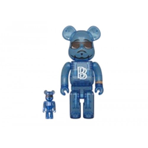 Набор из двух фигурок Bearbrick x Ben Baller 100% & 400% Set Blue - 7см и 28см.