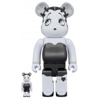 Набор фигурок (7см и 28см) Bearbrick x Betty Boop 100% & 400% Set Black & White Ver.