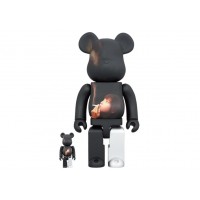 Набор фигурок (7см и 28см) Bearbrick x Black Scandal x Yohji Yamamoto x Suzume Uchida x S.H.I.P & Crew (Until I Want To Be) 100% & 400% Set