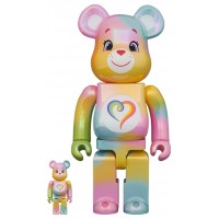 Набор фигурок (7см и 28см) Bearbrick x Care Bears Togetherness Bear 100% & 400% Set
