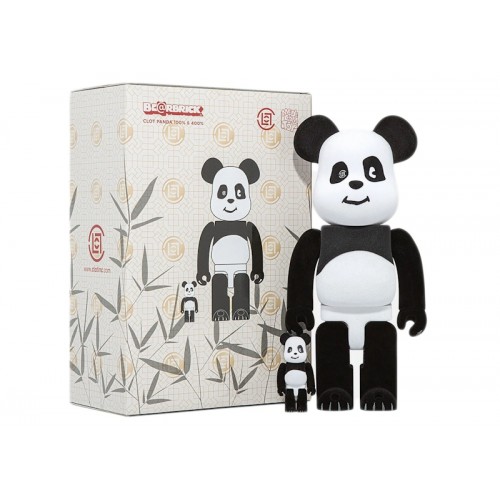 Оригинальный набор фигурок Bearbrick x CLOT Panda 100% & 400% Set - 7см и 28см