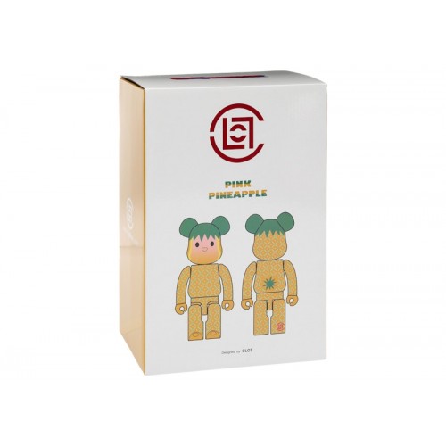 Оригинальный набор фигурок Bearbrick x CLOT Summer Fruits Pink Pineapple 100% & 400% Set - 7см и 28см
