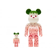 Набор фигурок (7см и 28см) Bearbrick x CLOT Summer Fruits Snow Strawberry 100% & 400% Set