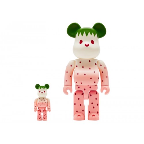 Оригинальный набор фигурок Bearbrick x CLOT Summer Fruits Snow Strawberry 100% & 400% Set - 7см и 28см