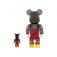 Bearbrick x CLOT x 3125C x Disney 3-Eyed Mickey Mouse 100% & 400% Set Translucent Black