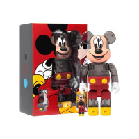 Bearbrick x CLOT x 3125C x Disney 3-Eyed Mickey Mouse 100% & 400% Set Translucent Black