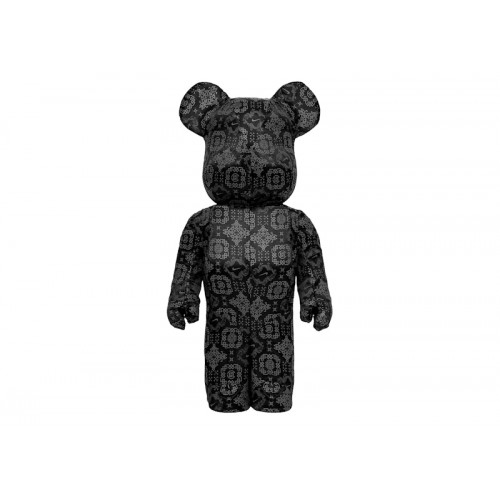 Оригинальная большая фигурка Bearbrick x Clot x Nike 1000% Black Silk - 70см