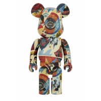 Большая фигурка (70см) Bearbrick x DesignerCon Shepard Fairey Special Edition 1000% Multi