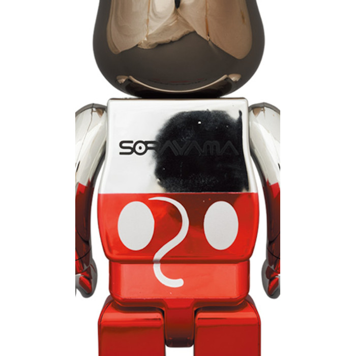 Набор из двух фигурок Bearbrick x Hajime Sorayama x Disney  Future Mickey Mouse (2nd Color Ver.) 100% & 400% Set - 7см и 28см.