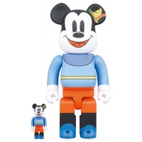 Набор фигурок (7см и 28см) Bearbrick x Disney Mickey Mouse (Brave Little Tailor) 100% & 400% Set