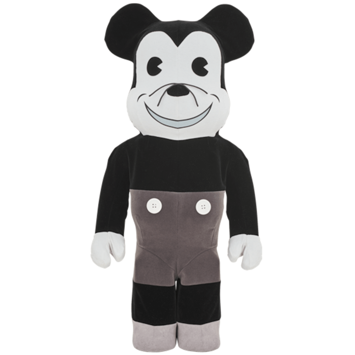 Оригинальная большая фигурка Bearbrick x Disney Mickey Mouse Vintage Version 1000% Black/White - 70см