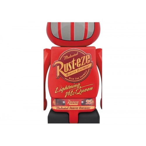 Оригинальная большая фигурка Bearbrick x Disney Pixar Lightning McQueen 1000% Red - 70см