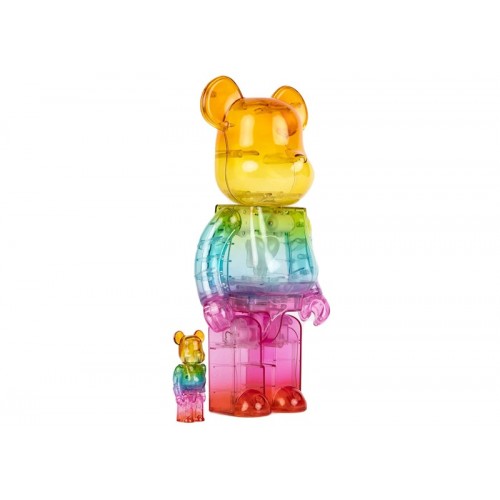 Оригинальный набор фигурок Bearbrick x Emotionally Unavailable Gradient Heart 100% & 400% Set Multi - 7см и 28см