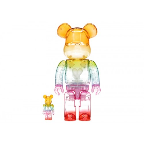 Оригинальный набор фигурок Bearbrick x Emotionally Unavailable Gradient Heart 100% & 400% Set Multi - 7см и 28см