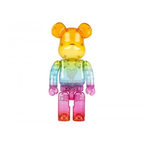 Оригинальная большая фигурка Bearbrick x Emotionally Unavailable Gradient Heart 1000% Multi - 70см