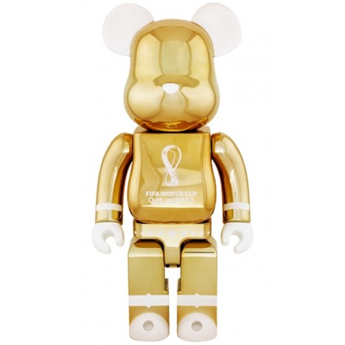 Оригинальный набор фигурок Bearbrick x FIFA World Cup Qatar 2022 100% & 400% Set Gold - 7см и 28см