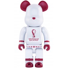Bearbrick x FIFA World Cup Qatar 2022 100% & 400% Set White Chrome