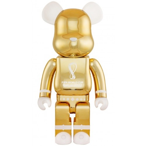 Оригинальная большая фигурка Bearbrick x FIFA World Cup Qatar 2022 1000% Gold - 70см