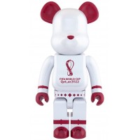 Большая фигурка (70см) Bearbrick x FIFA World Cup Qatar 2022 1000% White Chrome
