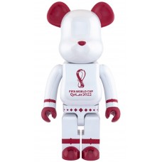 Большая фигурка (70см) Bearbrick x FIFA World Cup Qatar 2022 1000% White Chrome