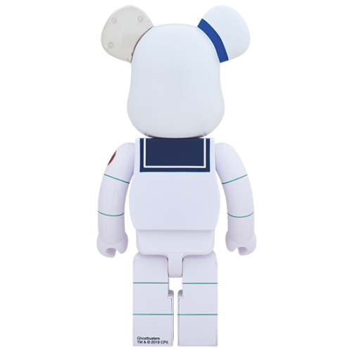 Оригинальная большая фигурка Bearbrick x Ghostbusters Stay Puft Marshmellow Man Angry Face 1000% White - 70см