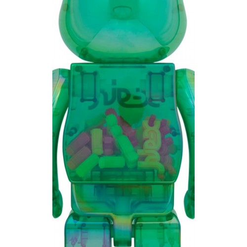 Оригинальная большая фигурка Bearbrick X-Girl Clear Green Ver. 1000% - 70см
