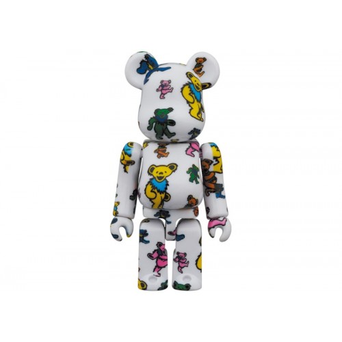 Оригинальный набор фигурок Bearbrick x Grateful Dead (Dancing Bear) 100% & 400% Set - 7см и 28см