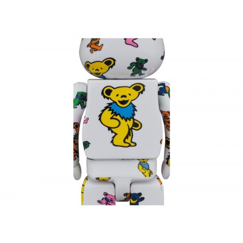 Оригинальный набор фигурок Bearbrick x Grateful Dead (Dancing Bear) 100% & 400% Set - 7см и 28см