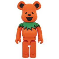 Bearbrick x Grateful Dead Dancing Bears 1000% Orange