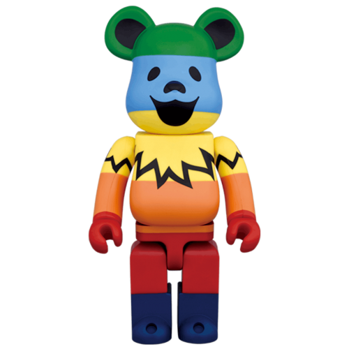 Оригинальная большая фигурка Bearbrick x Grateful Dead Dancing Bears 1000% Rainbow - 70см