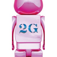 Bearbrick x Hajime Sorayama x 2G 100% & 400% Set Pink Gold Ver.