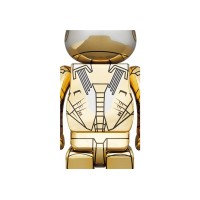 Bearbrick x Hajime Sorayama x Marvel Iron Man Reverse 100% & 400% Set Gold/Silver