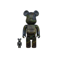 Набор фигурок (7см и 28см) Bearbrick x Hypebeast 100% & 400% Set Black Multicolor