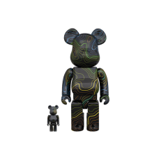 Набор фигурок (7см и 28см) Bearbrick x Hypebeast 100% & 400% Set Black Multicolor