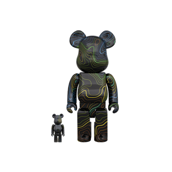 Оригинальный набор фигурок Bearbrick x Hypebeast 100% & 400% Set Black Multicolor - 7см и 28см