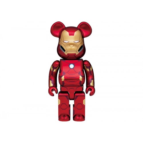 Оригинальная фигурка Bearbrick x Ironman Happy Lottery (2021 Version) 400% Red - 28см