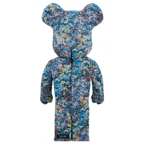 Оригинальная большая фигурка Bearbrick x Jackson Pollack Studio 1000% Multi - 70см