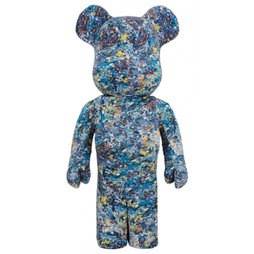 Оригинальная большая фигурка Bearbrick x Jackson Pollack Studio 1000% Multi - 70см