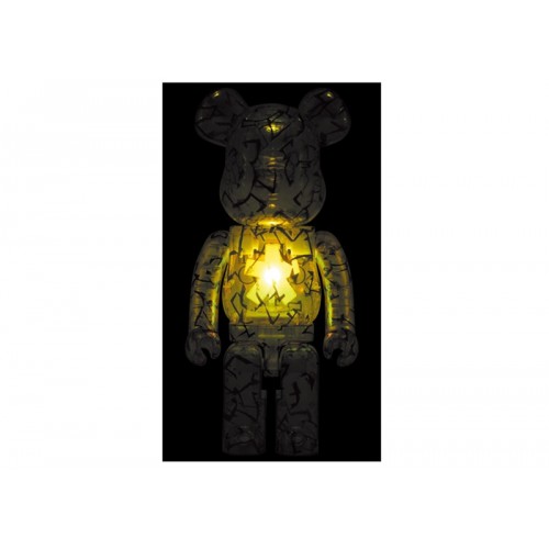 Оригинальная большая фигурка Bearbrick x Jimmy Choo x Eric Haze Curated By: Poggy 1000% Light Up - 70см