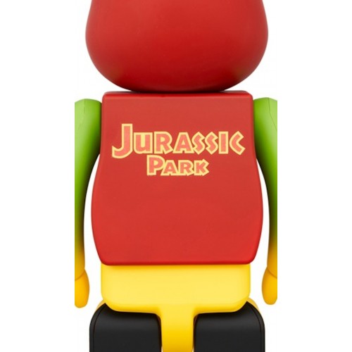 Оригинальный набор фигурок Bearbrick x Jurassic Park 100% & 400% Set Green/Yellow - 7см и 28см