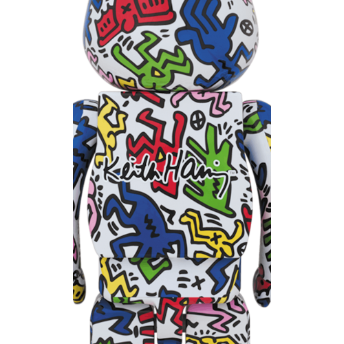 Оригинальная большая фигурка Bearbrick x Keith Haring 1000% Multi - 70см