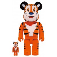 Набор фигурок (7см и 28см) Bearbrick x Kelloggs Tony the Tiger Flocky Ver. 100% & 400% Set