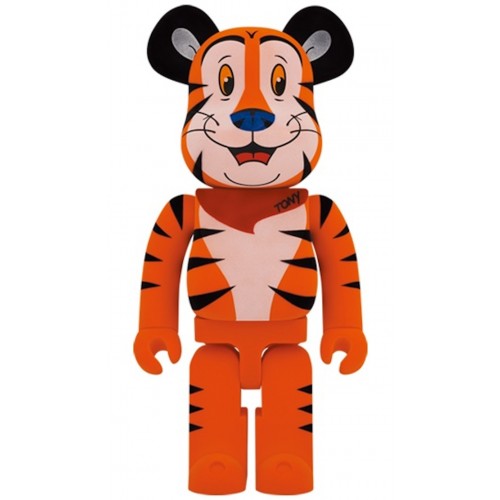 Оригинальная большая фигурка Bearbrick x Kelloggs Tony the Tiger Flocky Ver. 1000% - 70см