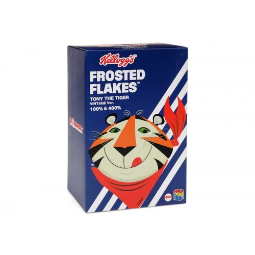 Оригинальный набор фигурок Bearbrick x Kelloggs Tony The Tiger Vintage Ver. 100% & 400% Set - 7см и 28см