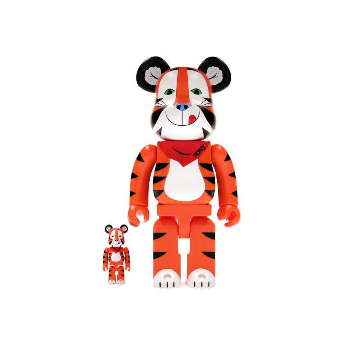 Оригинальный набор фигурок Bearbrick x Kelloggs Tony The Tiger Vintage Ver. 100% & 400% Set - 7см и 28см