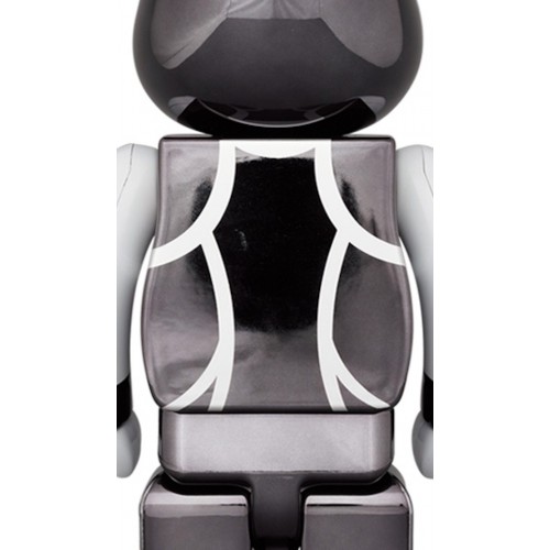 Оригинальный набор фигурок Bearbrick x KISS Catman 100% & 400% Set Chrome Ver. - 7см и 28см
