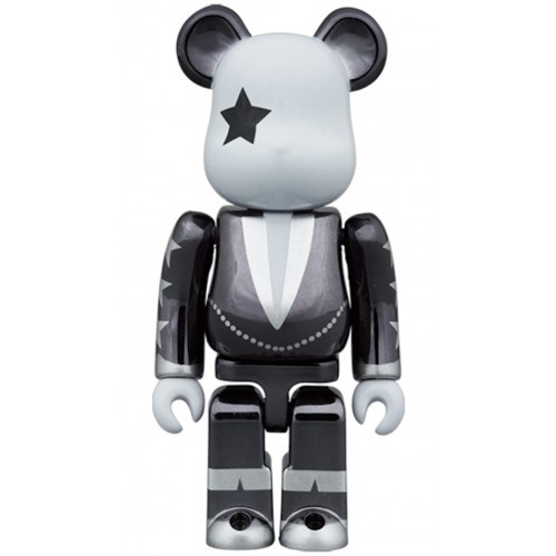 Оригинальный набор фигурок Bearbrick x KISS Star Child 100% & 400% Set Chrome Ver. - 7см и 28см
